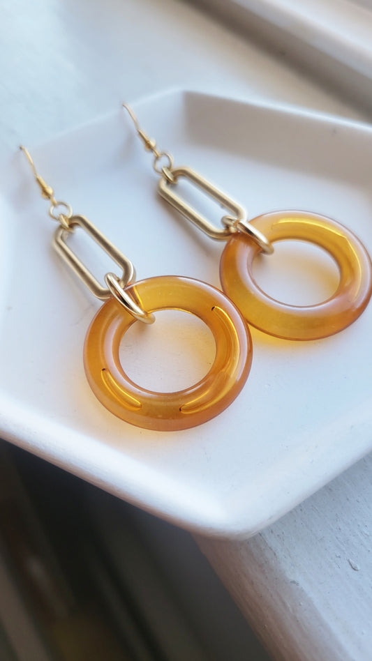 CARAMELIZED LUCITE CIRCLES