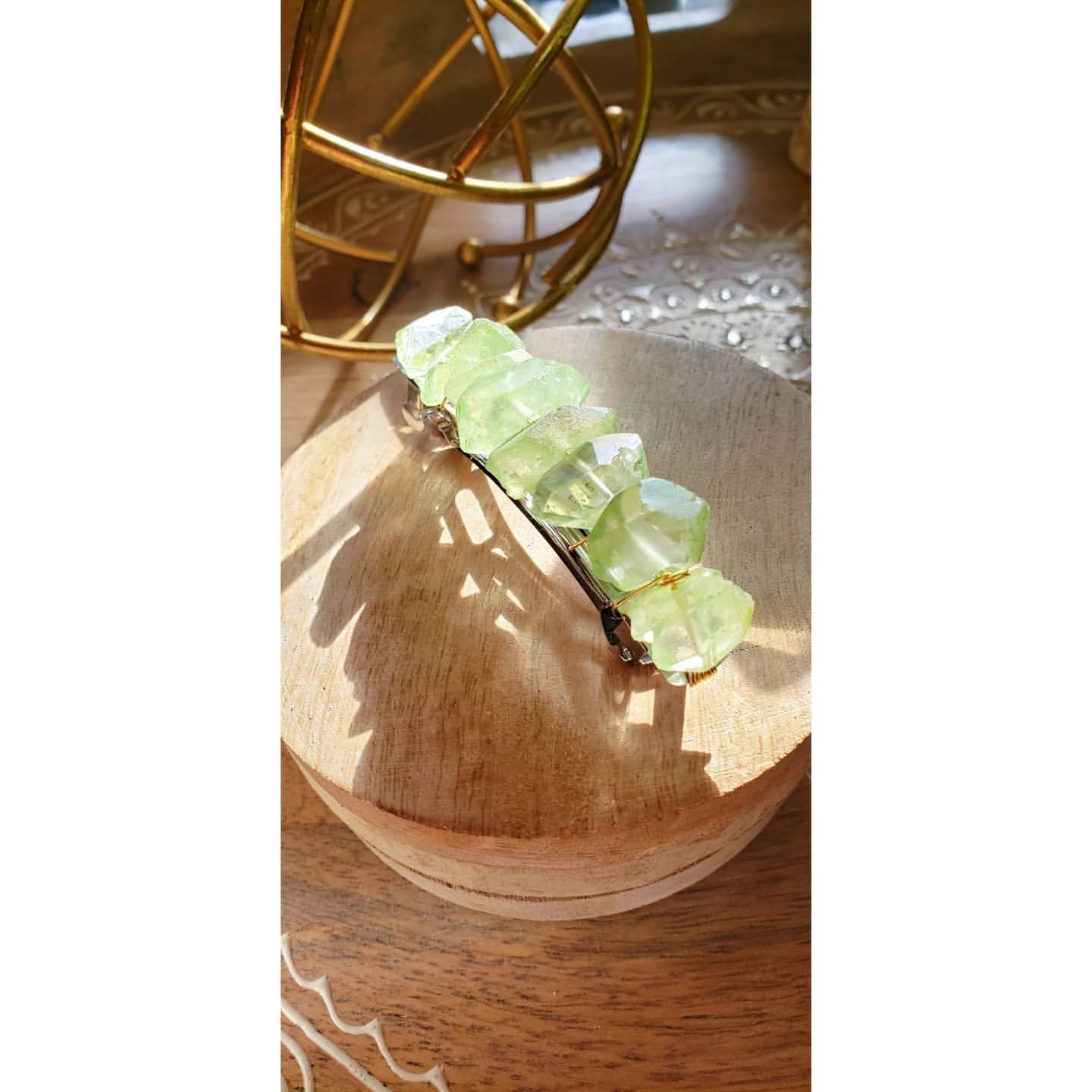 Flourite Crystal Hair Clip